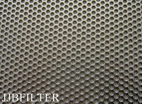 Sintered mesh with perforated metal