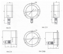 YN60-111不锈钢耐振压力表